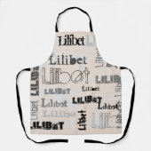 Moderne WordCloud Boys Mädchen NAME Personalisiert Schürze (Vorderseite)