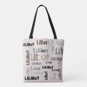 Moderne WordCloud Boys Mädchen NAME Personalisiert Tasche (Rückseite)