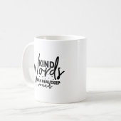 Moderne Worte können heilen Kaffeetasse (Vorderseite Links)