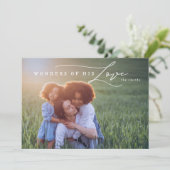 Moderne Wunder seiner Liebe Religiöse Weihnachten (Stehend Vorderseite)