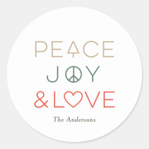 Moderne Wünsche für FARBEN-Aufkleber Runder Aufkleber