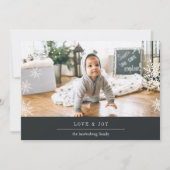 Moderne Wunschfotokarte mit bearbeitbarer Meldung Feiertagskarte (Vorderseite)