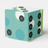 Moderne Würfel oder Die Hochzeitsparty Gefälligkei Geschenkschachtel (Rückseite)