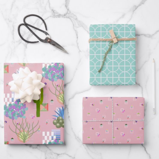 Moderne Wüste des Mittelalters Geschenkpapier Set (Vorderseite)