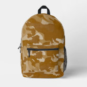 Moderne Wüsten-Erdtön-Tarnmuster Bedruckter Rucksack (Vorderseite)