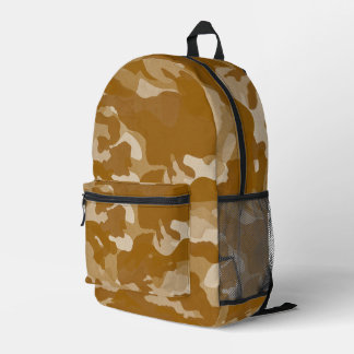 Moderne Wüsten-Erdtön-Tarnmuster Bedruckter Rucksack
