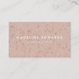 Moderne Wüstenblush Terrazzo Business Card Visitenkarte