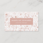 Moderne Wüstenblush & White Terrazzo Business Card Visitenkarte (Vorderseite)