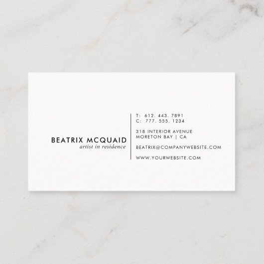 Moderne Wüstengebirge Visitenkarte (Rückseite)