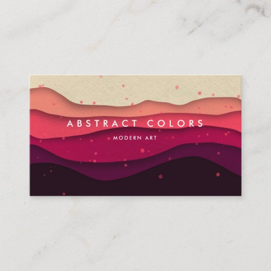 Moderne Wüstengebirge Visitenkarte (Vorderseite)