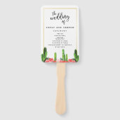 Moderne Wüstenkaktus, Sukkulent und floral Fächer (Vorderseite)