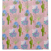 Moderne Wüstenlandschaft Mitte des Jahrhunderts -  Duschvorhang (Vorderseite)