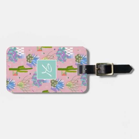 Moderne Wüstenlandschaft Mitte des Jahrhunderts - Gepäckanhänger (Vorderseite horizontal)