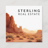 Moderne Wüstenlandschaft Real Anwesen Quadratische Visitenkarte (Vorderseite)