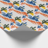 Moderne Wüstenlandschaft Saguaro Wilder Westen Geschenkpapier (Ecke)