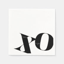 Moderne X und O Napkins