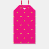 Moderne XO Pink Imitate Gold Valentine's Geschenkt Geschenkanhänger (Rückseite)