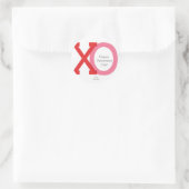 Moderne XO rosa rote Valentine's Custom Stickers (Tasche)