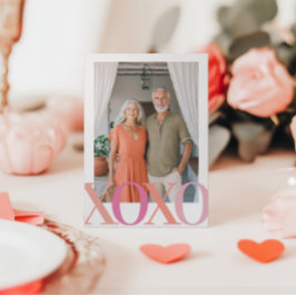 Moderne XOXO Foto Valentine Feiertagskarte