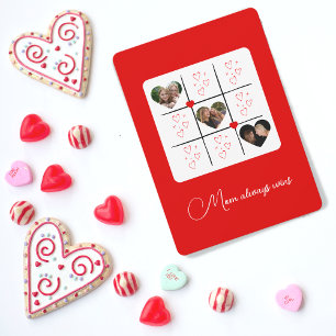 Moderne XOXO Red Hearts Valentinstag Foto-Karte Einladung