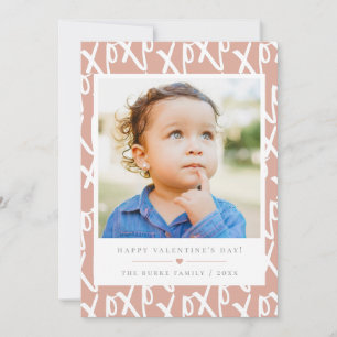 Moderne XOXO Valentinsfoto Karte