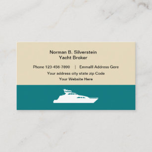 Moderne Yacht-Vermittler-Verkäufe und Service Visitenkarte
