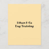 Moderne Yellow Blue Dog Training Pet Services Flyer (Hinten)