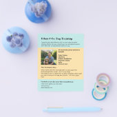 Moderne Yellow Blue Dog Training Pet Services Flyer (Einzeln)