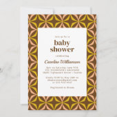 Moderne Yellow Retro Bold Typografy Baby Dusche Einladung (Vorderseite)