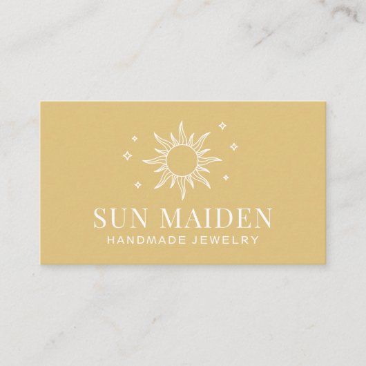 Moderne Yellow Sun Business Card Visitenkarte (Vorderseite)