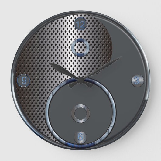 Moderne Yin Yang Wall Uhr (Vorderseite)