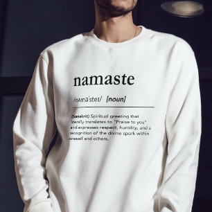 Moderne Yoga-Geschenke Namaste Definition Typograf Sweatshirt