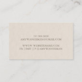 Moderne Yoga Instructor Lotus Blume Business Card Visitenkarte (Rückseite)