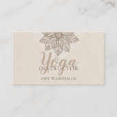 Moderne Yoga Instructor Lotus Blume Business Card Visitenkarte (Vorderseite)