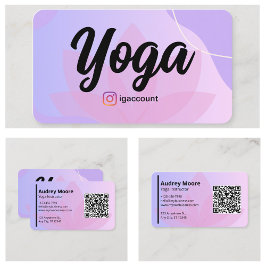 Moderne Yoga Instructor Vorlagen Visitenkarte