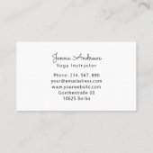 Moderne Yoga Massage Wellness Business Card Visitenkarte (Rückseite)