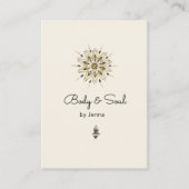 Moderne Yoga Massage Wellness QR Code Business Car Visitenkarte (Vorderseite)