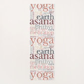 Moderne Yoga Mat Word Cloud Yogamatte (Rückseite)
