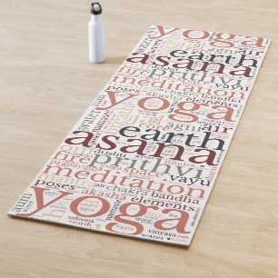 Moderne Yoga Mat Word Cloud Yogamatte