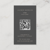 Moderne Yoga Studio Business Card Visitenkarte (Rückseite)