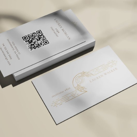 Moderne Yoga Studio Business Card Visitenkarte