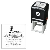 Moderne Yogalehrer-Geschäftsadresse Permastempel (Beispiel)