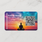 Moderne Yoglehrer Vorlagen Design Yoga Studio Visitenkarte (Vorderseite)