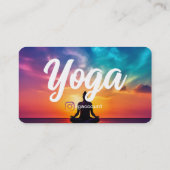 Moderne Yoglehrer Vorlagen Design Yoga Studio Visitenkarte (Rückseite)