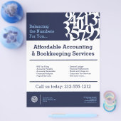 Moderne Zahlen Logo II Buchhalter Flyer (Einzeln)