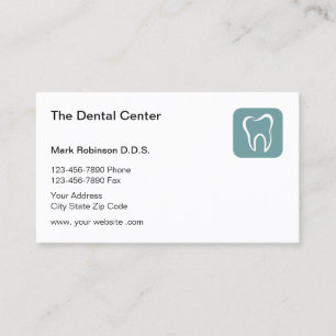 Moderne Zahn-Emblem-Dental Visitenkarte