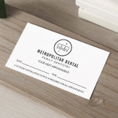 Moderne Zahnärztin zisst Schwarzes Logo Ernennung Visitenkarte