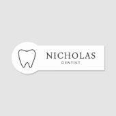 Moderne Zahnarztklinik für Minimalistische Zahnarz Namensschild (Vorderseite)