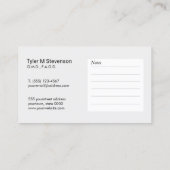 Moderne Zahnarztpraxis Erinnerung Terminkarte (Rückseite)