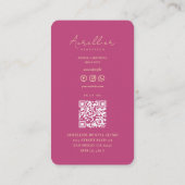 Moderne Zahnmedizin Monogram ZahnLuxus Pink Gold Visitenkarte (Rückseite)